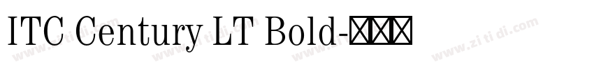 ITC Century LT Bold字体转换